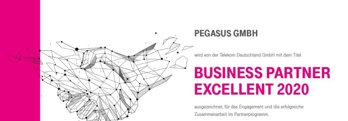 Telekom Business Partner Excellent 2020 Urkunde