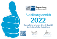 IHK Regensburg - Ausbildungsbetrieb 2022 Auszeichnung