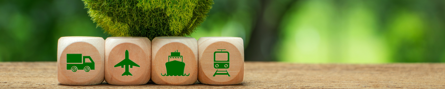 Green,Logistics,Concept.,A,Small,Globe,Covered,In,Green,Sits